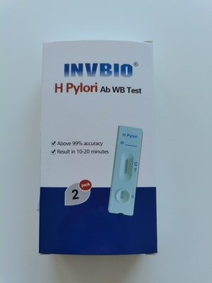Bệnh viện nhạy cảm 100% H Pylori Ab Xét nghiệm nhanh Thẻ máu toàn phần cho người