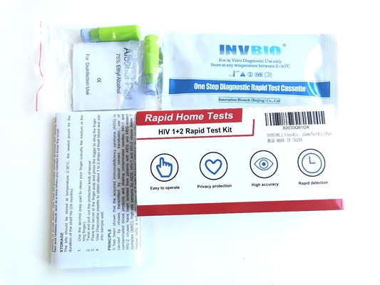 Tự kiểm tra Bộ dụng cụ kiểm tra nhanh ISO 13485 Hiv cho Hiv Loại 1 Loại 2 tại nhà