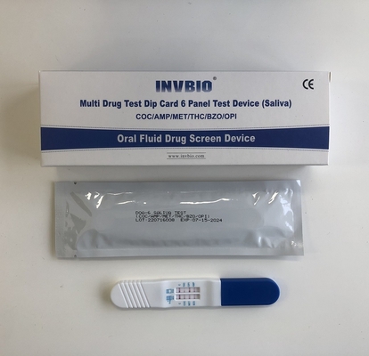 6 Bộ dụng cụ kiểm tra lạm dụng thuốc của FDA cho chất lỏng uống nhiều bảng AMP / MET / COC / OPI / THC / BZO