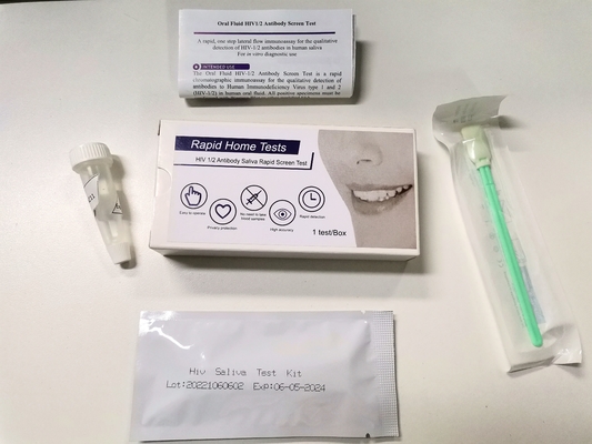 Kiểm tra màn hình nhanh Hiv 1 &amp; 2 chính xác Dễ dàng kiểm tra tại nhà mà không cần lấy máu nước bọt