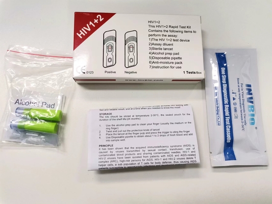 Xét nghiệm nhanh Oem HIV bộ dụng cụ chẩn đoán toàn máu sử dụng tại nhà tự kiểm tra