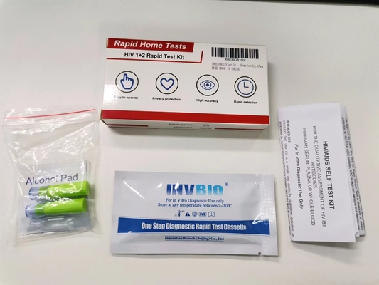 Bộ xét nghiệm Hiv 1 và 2 tự chẩn đoán một bước Máu toàn phần tiện lợi