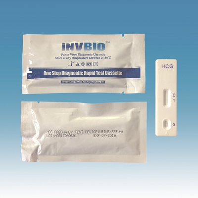 Bộ dụng cụ kiểm tra khả năng sinh sản 25mlU / Ml Thẻ xét nghiệm Hcg mang thai CE ISO 13485