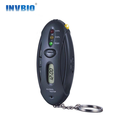 Máy phân tích hơi thở cảm biến bán dẫn màu đen Máy đo độ cồn INVBIO