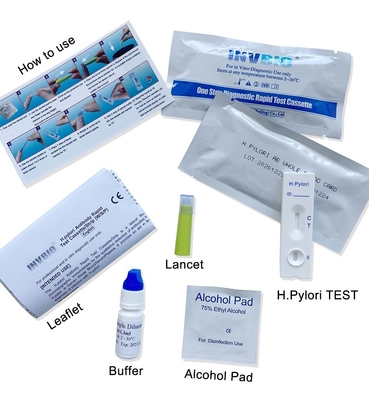 Chính xác Một bước 25 cái / hộp Kiểm tra phân H Pylori Kiểm tra nhanh kháng thể Helicobacter Pylori