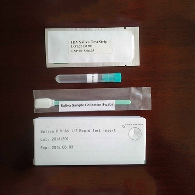 Phát hiện kháng thể Hiv Bệnh truyền nhiễm Bộ xét nghiệm nhanh Bộ dụng cụ xét nghiệm nhanh trong máu toàn bộ Mẫu nước bọt huyết tương 25 xét nghiệm
