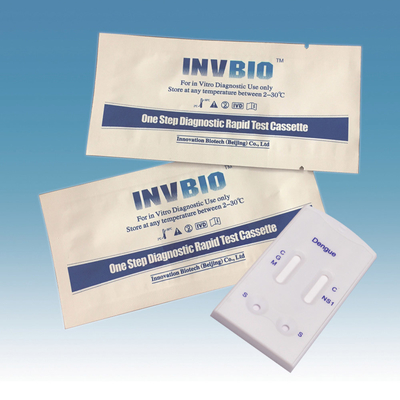 Bộ dụng cụ xét nghiệm nhanh sốt xuất huyết INVBIO Chẩn đoán kết hợp kháng nguyên NS1 và kháng thể IgG / IgM