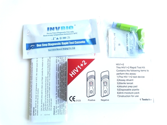 Thuốc thử y tế 25 cái / hộp Bộ xét nghiệm nhanh tại nhà Hiv trong máu toàn phần