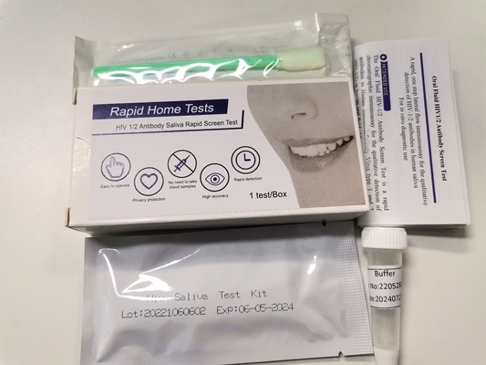 Bộ dụng cụ xét nghiệm nhanh Hiv nước bọt nâng cao Kháng thể Hiv-1/2