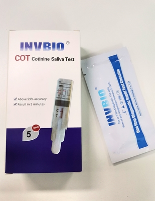 Bộ dụng cụ kiểm tra lạm dụng ma túy 1 bảng Thẻ nhúng nước bọt Nicotine / Cotinine / Thuốc lá