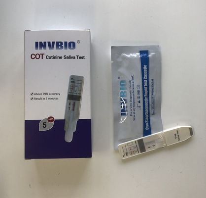 Thử nghiệm nhanh nước bọt Cotinine COT Thử nghiệm sàng lọc chất lỏng trong miệng với độ chính xác 99%