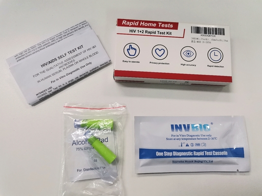 Bộ dụng cụ xét nghiệm nhanh HIV 1 + 2 Blood Hiv Xét nghiệm HIV AIDS CE đã được phê duyệt