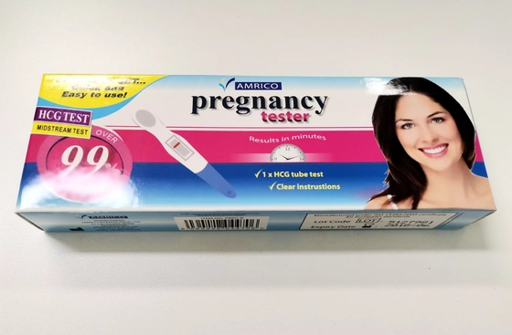Mang thai sớm Hcg Bộ dụng cụ thử thai giữa dòng Thử nghiệm tại nhà có độ nhạy cao