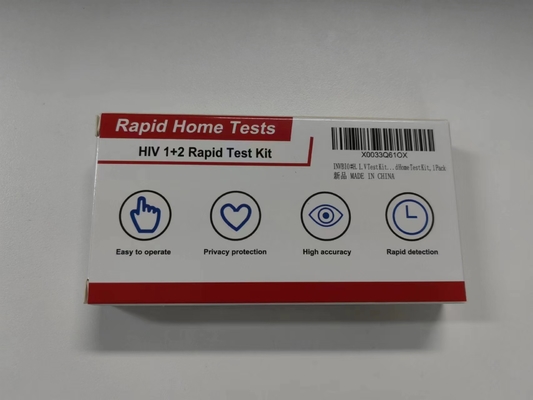 Bộ xét nghiệm Hiv 1 và 2 tự chẩn đoán một bước Phát hiện nhanh toàn bộ máu tiện lợi