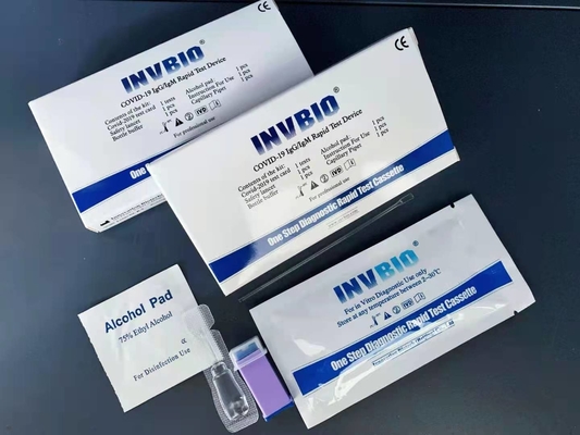 Độ chính xác 96,8% Bộ xét nghiệm kháng thể IgG IgM nhanh chóng Covid 19 Ab Gói OEM