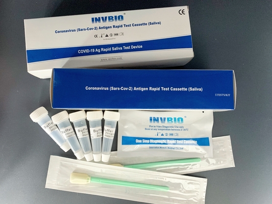 Độ chính xác INVBIO Kiểm tra nước bọt Coronavirus Rtk 5 cái / hộp Phát hiện định tính