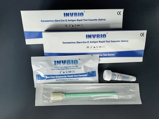 Độ chính xác INVBIO Kiểm tra nước bọt Coronavirus Rtk 5 cái / hộp Phát hiện định tính