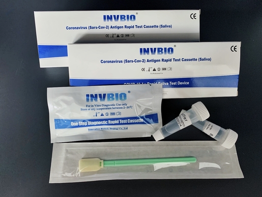 Bộ dụng cụ tự kiểm tra kháng nguyên nước bọt SARS-CoV-2 Coronavirus 25 chiếc / hộp