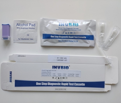 Bộ xét nghiệm kháng thể kháng thể IgG IgM SARS-CoV-2 Coronavirus Một bước Tự kiểm tra INVBIO